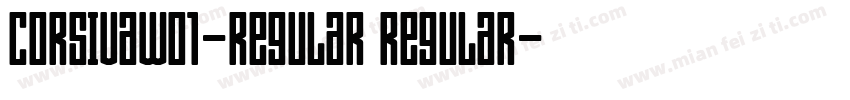 CorsivaW01-Regular Regular字体转换